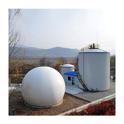 880m3 Double Film Biogas Gas Holder Daur Ulang Anti Korosi
