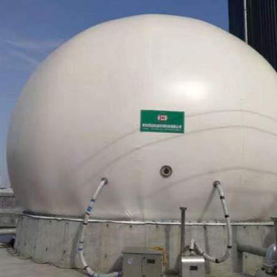 Green PDFE Double Membrane Biogas Holder Gas Holder Di Pabrik Biogas