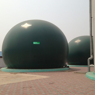 Green PDFE Double Membrane Biogas Holder Gas Holder Di Pabrik Biogas
