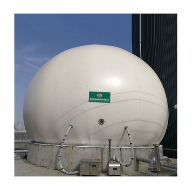 880m3 Double Film Biogas Gas Holder Daur Ulang Anti Korosi