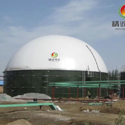 Pemegang Gas Membran Hijau PES PVC Floating Gas Holder Pabrik Biogas